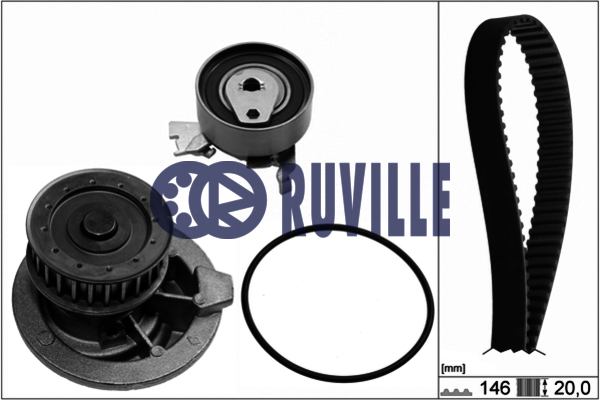 Помпа + комплект ГРМ RUVILLE 55315701