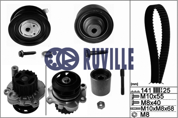 Помпа + комплект ГРМ RUVILLE 55491731