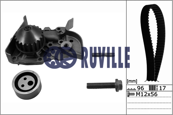 Помпа + комплект ГРМ RUVILLE 55622701