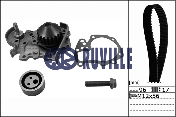 Помпа + комплект ГРМ RUVILLE 55622702