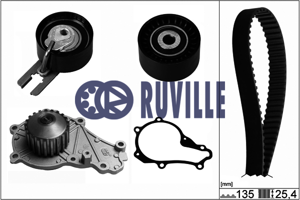 Помпа + комплект ГРМ RUVILLE 55953711
