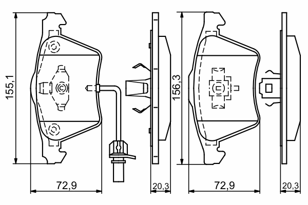Тормозные колодки BOSCH 0 986 424 806