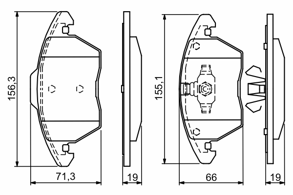 Тормозные колодки BOSCH 0 986 424 825