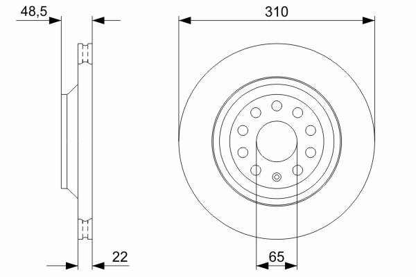 Тормозной диск BOSCH 0 986 479 303