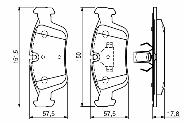Тормозные колодки BOSCH 0 986 494 015