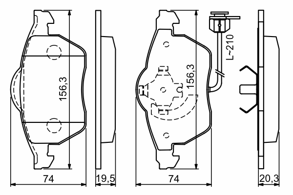Тормозные колодки BOSCH 0 986 494 050