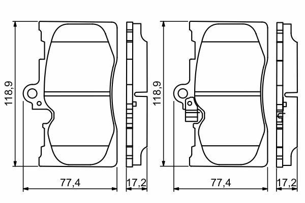Тормозные колодки BOSCH 0 986 494 252
