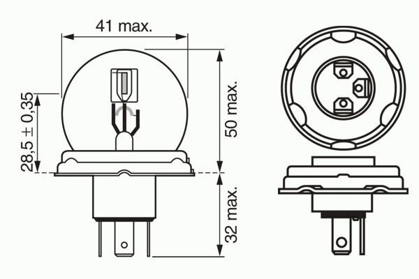 Лампа накаливания BOSCH 1 987 302 023 (фара дальнего света, основная фара)
