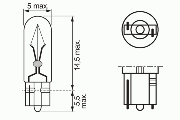 Лампа накаливания BOSCH 1 987 302 240 (фонарь освещения, дополнительный фонарь сигнала торможения)
