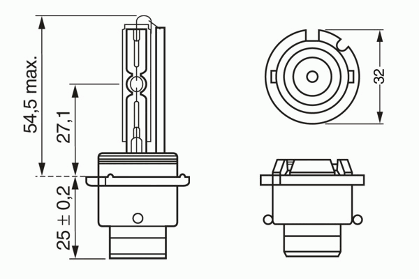 Лампа фары BOSCH 1 987 302 904