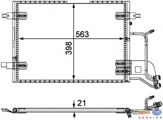 Радиатор кондиционера HELLA 8FC 351 301-401