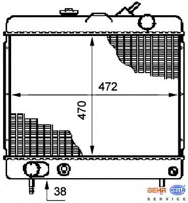 Радиатор охлаждения HELLA 8MK 376 708-671