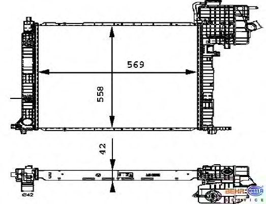 Радиатор охлаждения HELLA 8MK 376 714-311