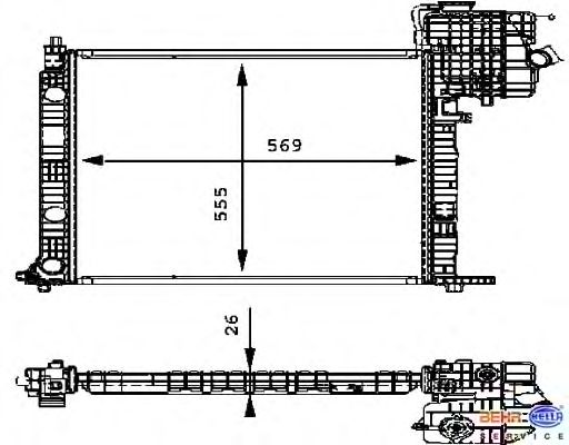 Радиатор охлаждения HELLA 8MK 376 714-321