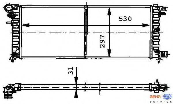 Радиатор охлаждения HELLA 8MK 376 715-431