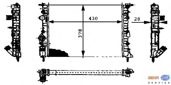 Радиатор охлаждения HELLA 8MK 376 716-161