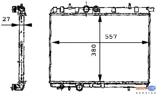 Радиатор охлаждения HELLA 8MK 376 717-531
