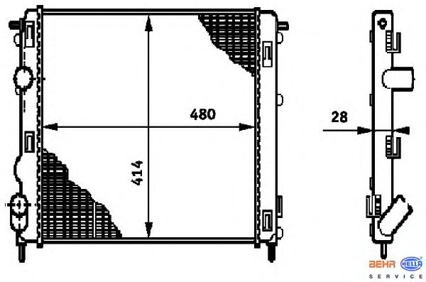 Радиатор охлаждения HELLA 8MK 376 719-671