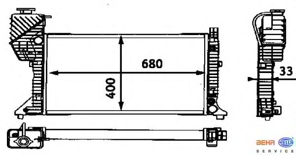Радиатор охлаждения HELLA 8MK 376 721-201