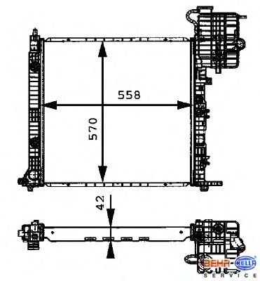 Радиатор охлаждения HELLA 8MK 376 721-391