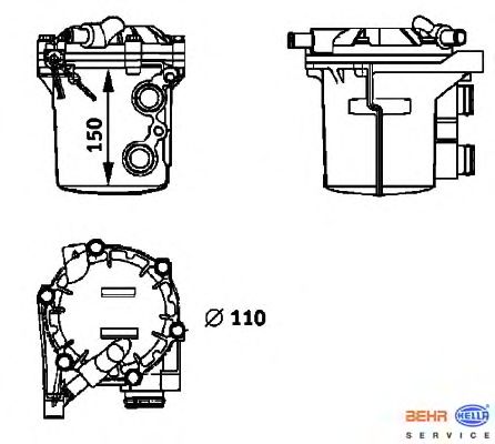 Масляный радиатор HELLA 8MO 376 725-721