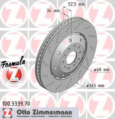 Тормозной диск ZIMMERMANN 100.3339.70
