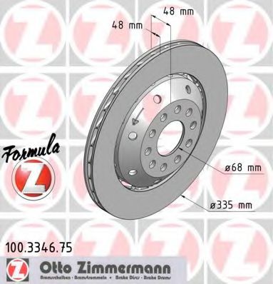 Тормозной диск ZIMMERMANN 100.3346.75