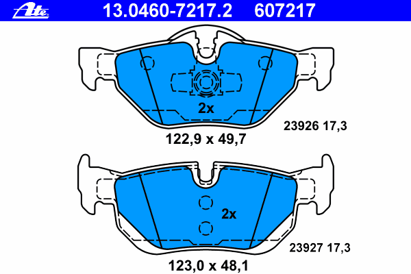Тормозные колодки ATE 13.0460-7217.2