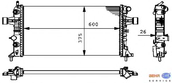 Радиатор охлаждения BEHR HELLA SERVICE 8MK 376 710-321