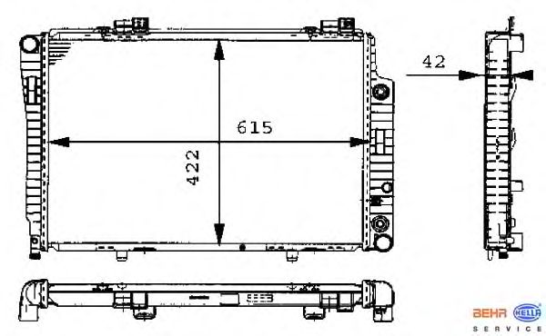 Радиатор охлаждения BEHR HELLA SERVICE 8MK 376 711-191