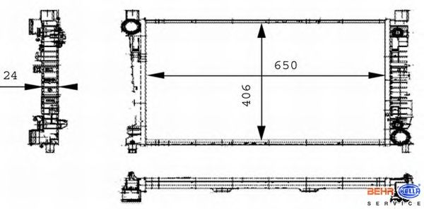 Радиатор охлаждения BEHR HELLA SERVICE 8MK 376 714-331