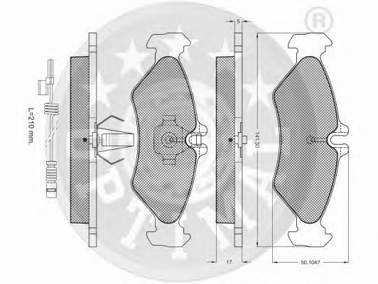 Тормозные колодки OPTIMAL 10051