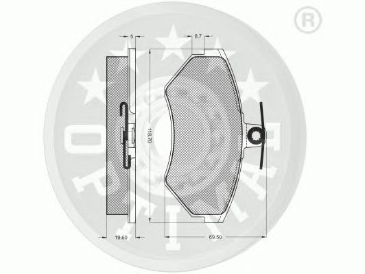 Тормозные колодки OPTIMAL 10186