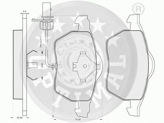 Тормозные колодки OPTIMAL 12076
