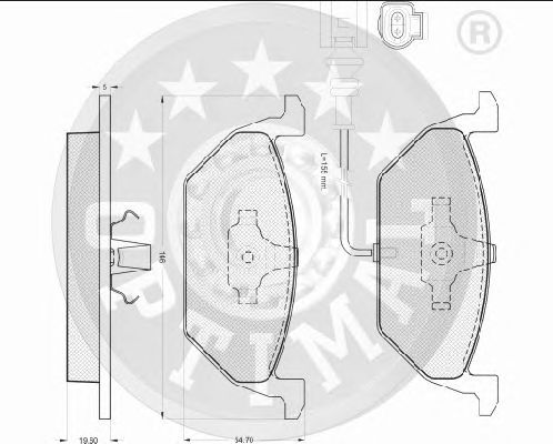 Тормозные колодки OPTIMAL 12079