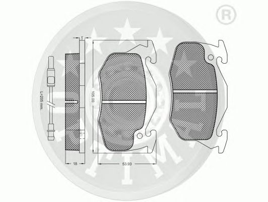 Тормозные колодки OPTIMAL 9415