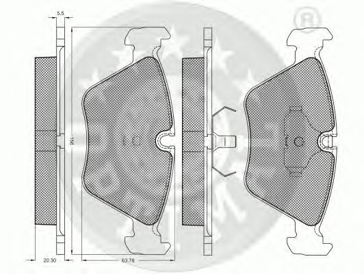 Тормозные колодки OPTIMAL 9551