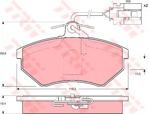 Тормозные колодки TRW GDB1057