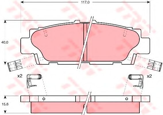 Тормозные колодки TRW GDB1257