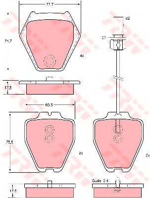 Тормозные колодки TRW GDB1381