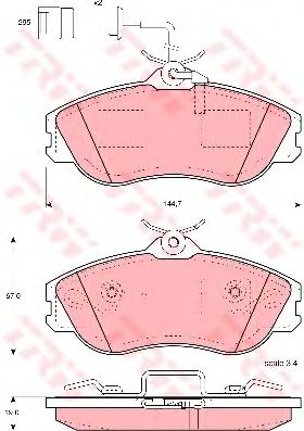 Тормозные колодки TRW GDB816