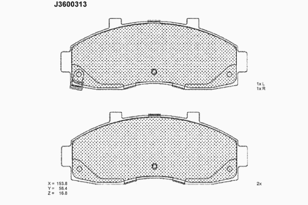 Тормозные колодки NIPPARTS J3600313