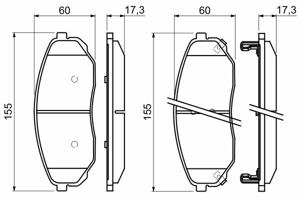 Тормозные колодки BOSCH 0 986 494 143