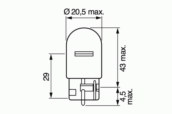 Лампа накаливания BOSCH 1 987 302 251 (фонарь указателя поворота, фонарь сигнала торможения, фара заднего хода)