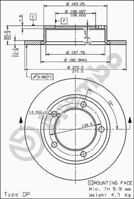 Тормозной диск BREMBO 08.3939.10