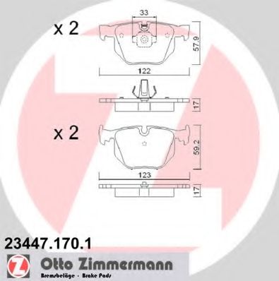 Тормозные колодки ZIMMERMANN 23447.170.1