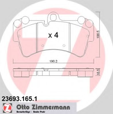 Тормозные колодки ZIMMERMANN 23693.165.1