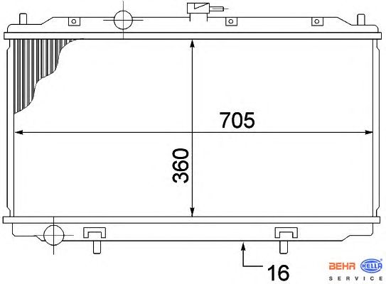 Радиатор охлаждения HELLA 8MK 376 770-651