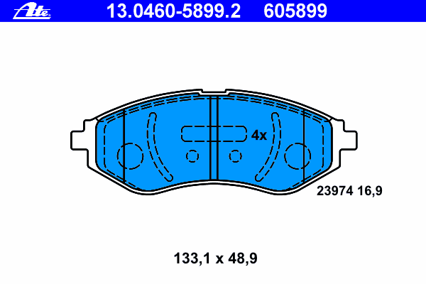 Тормозные колодки ATE 13.0460-5899.2