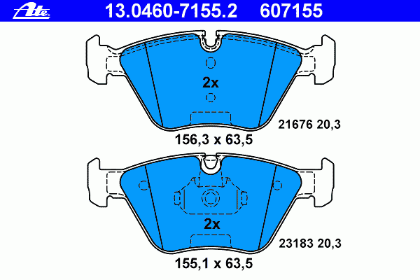 Тормозные колодки ATE 13.0460-7155.2